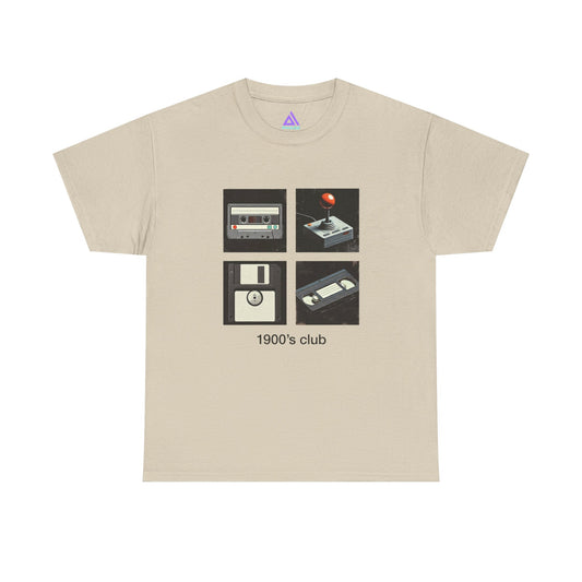 Retro Tech T-Shirt — "1900's Club" Vintage Gaming & Media Icons Tee