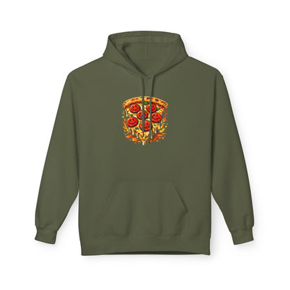 Pizza Slice Hoodie — Cute Smiling Pepperoni Pizza Graphic Pullover
