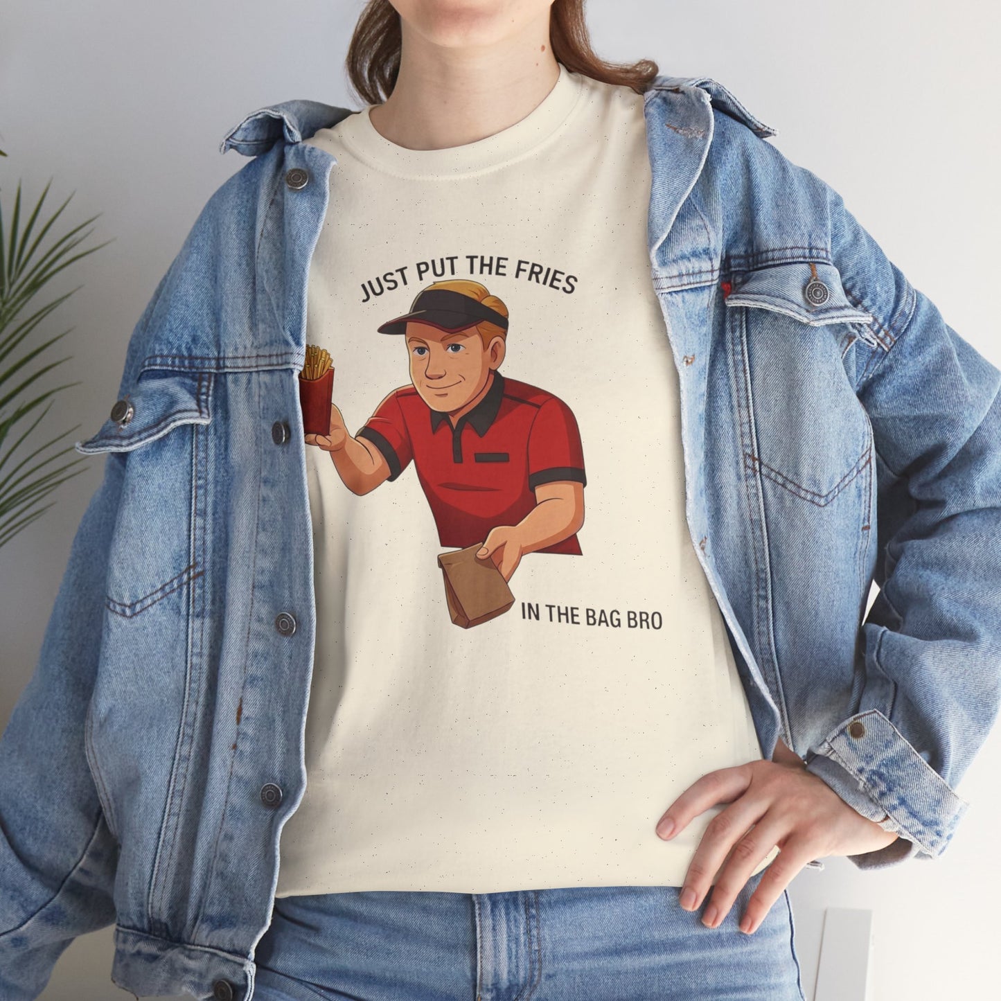 “Just Put the Fries in the Bag Bro” Collab Tee — Funny Fast Food Worker Tee