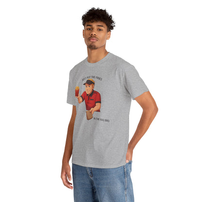 “Just Put the Fries in the Bag Bro” Collab Tee — Funny Fast Food Worker Tee
