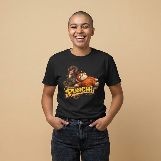Punch the Monkey Tee – Limited Drop | Cute Animal Cartoon Tee