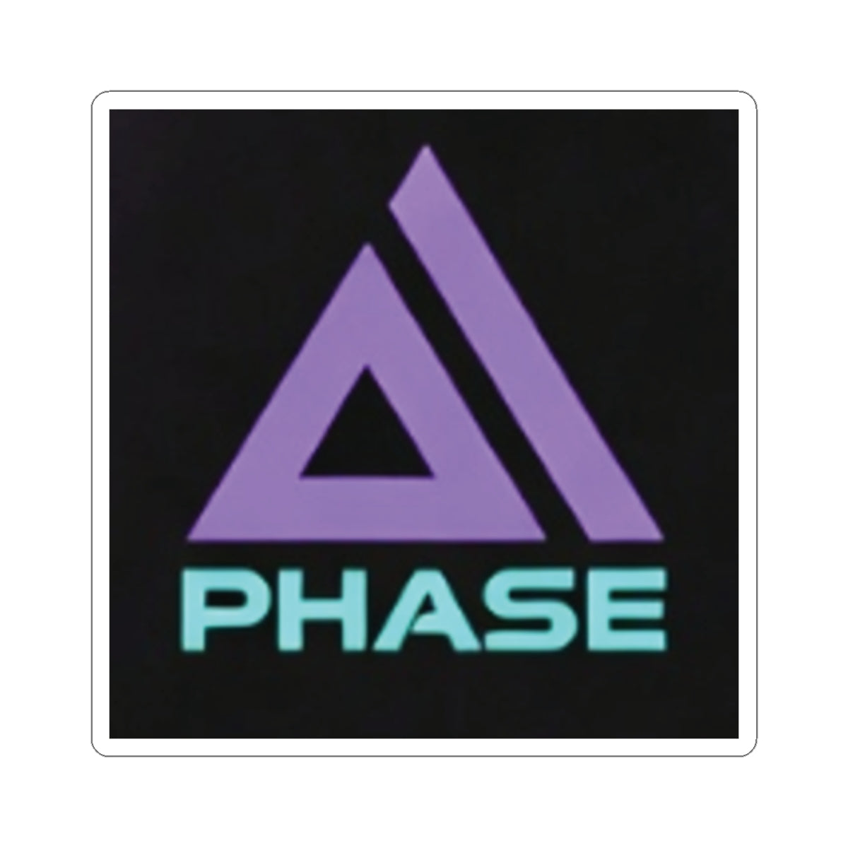 Phase 1 Sticker — Retro Neon Triangle Kiss-Cut Vinyl