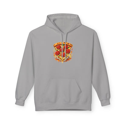 Pizza Slice Hoodie — Cute Smiling Pepperoni Pizza Graphic Pullover