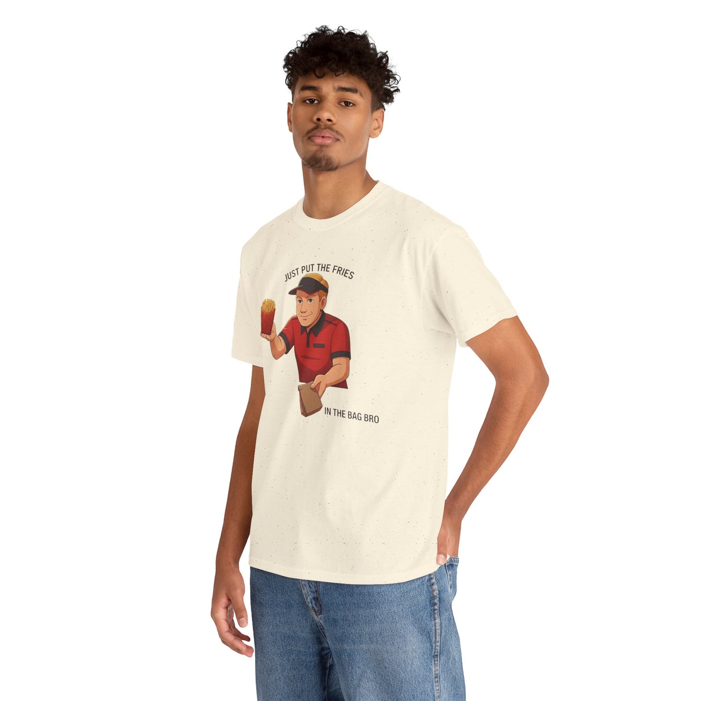 “Just Put the Fries in the Bag Bro” Collab Tee — Funny Fast Food Worker Tee