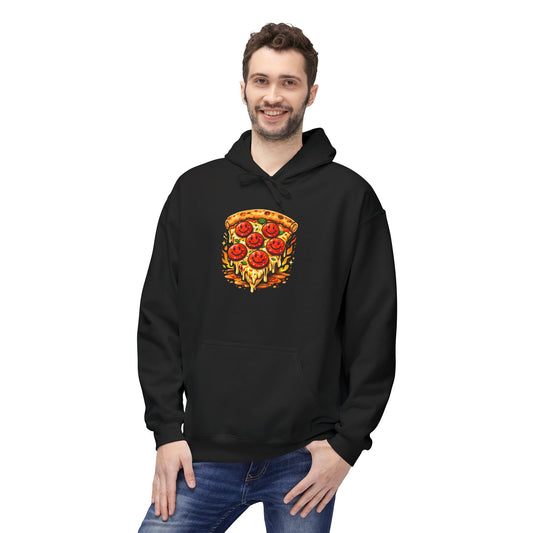 Pizza Slice Hoodie — Cute Smiling Pepperoni Pizza Graphic Pullover
